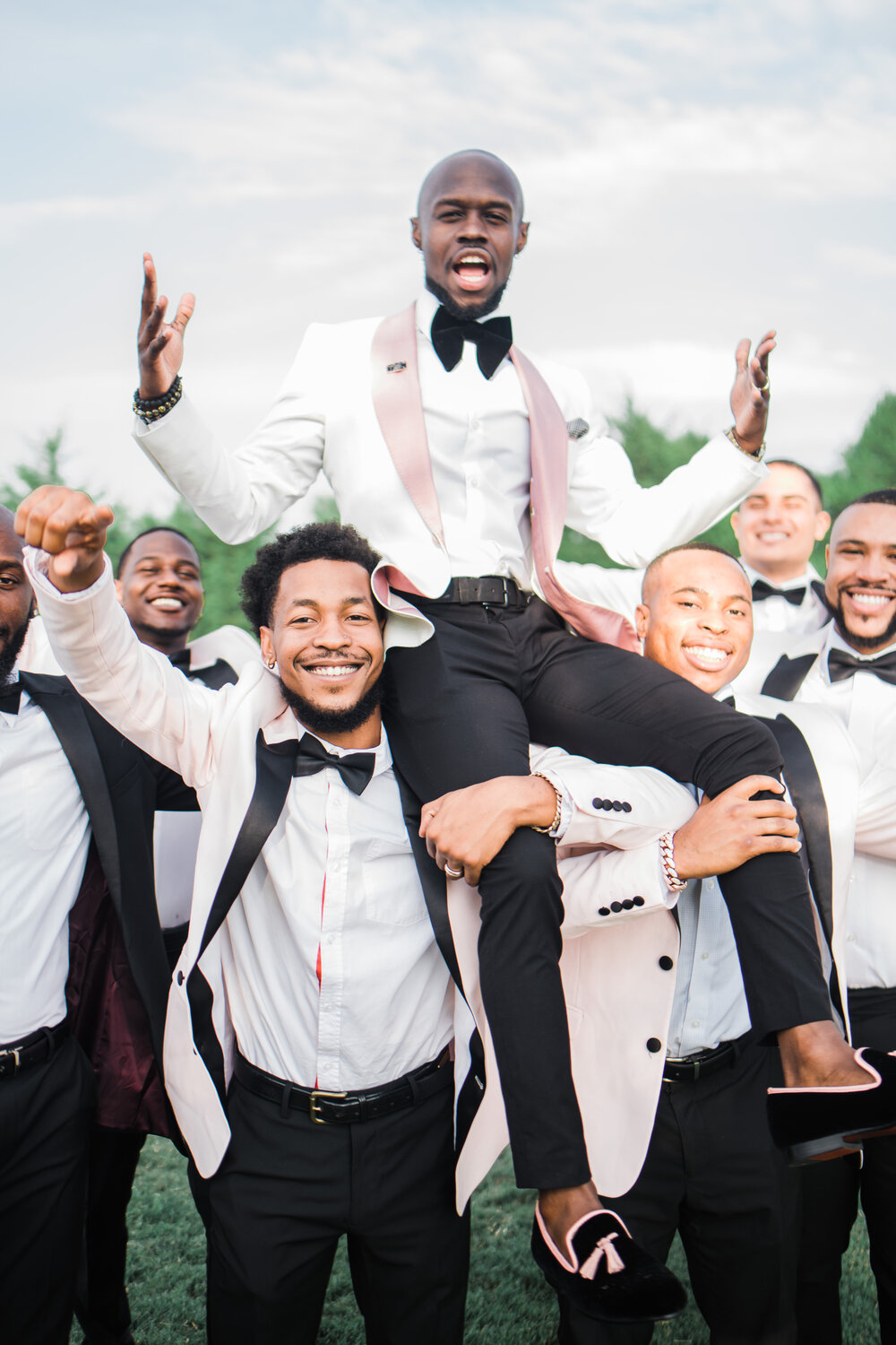 Denton Texas Wedding- The Milestone- Pharris Photography- Reception- Raven + Darnell- Groomsman