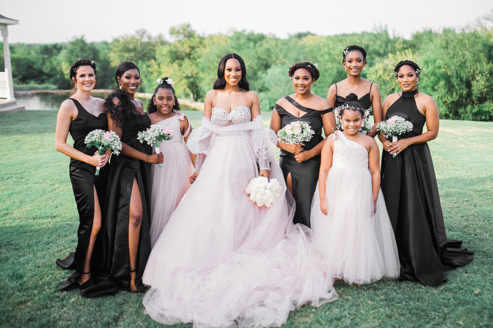 Denton Texas Wedding- The Milestone- Pharris Photography- Reception- Raven + Darnell- Bridal party