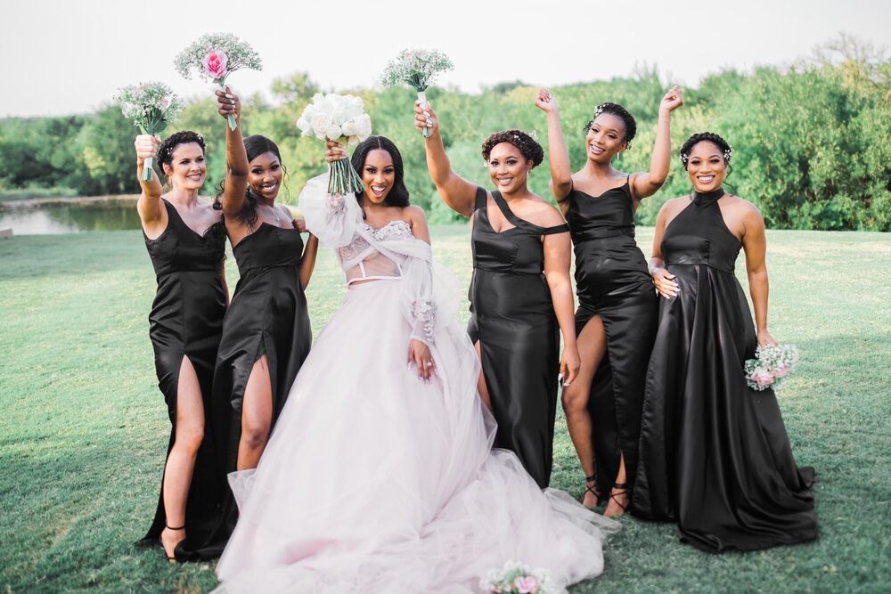 Denton Texas Wedding- The Milestone- Pharris Photography- Reception- Raven + Darnell- Bridal party