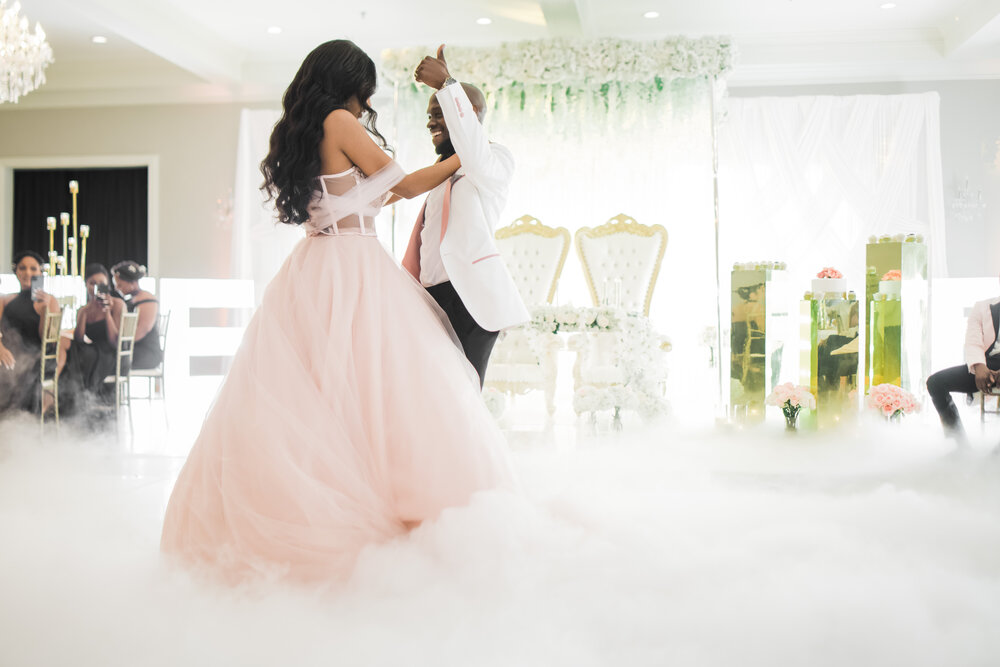 Denton Texas Wedding- The Milestone- Pharris Photography- Reception- Raven + Darnell- Bride+Groom-Dance floor 