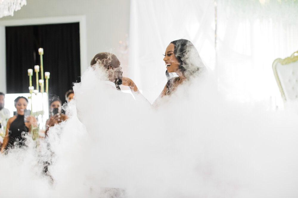 Denton Texas Wedding- The Milestone- Pharris Photography- Reception- Raven + Darnell- Bride+Groom 