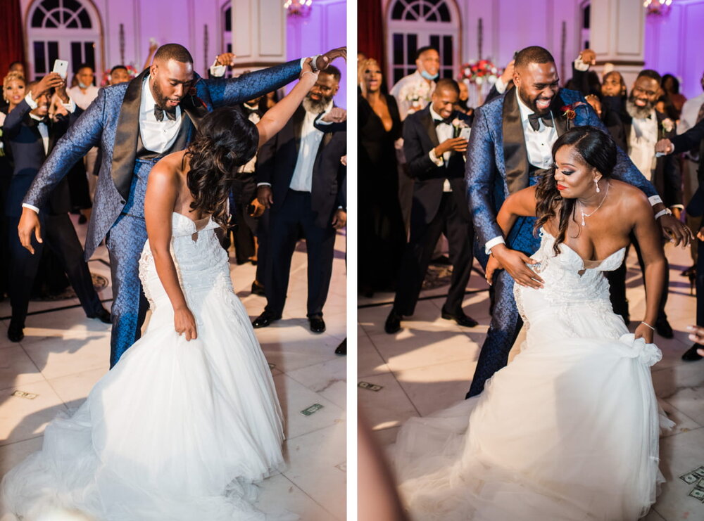 Houston Texas - Chateau Cocomar Wedding - Pharris Photography- Reception- Aliah + Tyrone- The dance floor