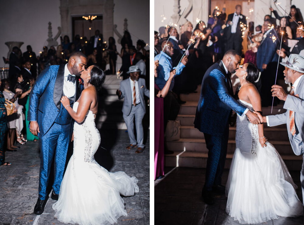 Houston Texas - Chateau Cocomar Wedding - Pharris Photography- Reception- Aliah + Tyrone- The exit