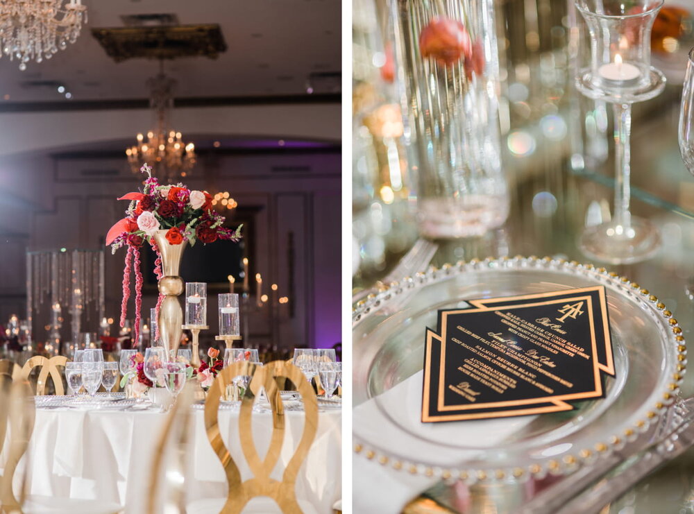 Houston Texas - Chateau Cocomar Wedding - Pharris Photography- Reception- Aliah + Tyrone- Decor