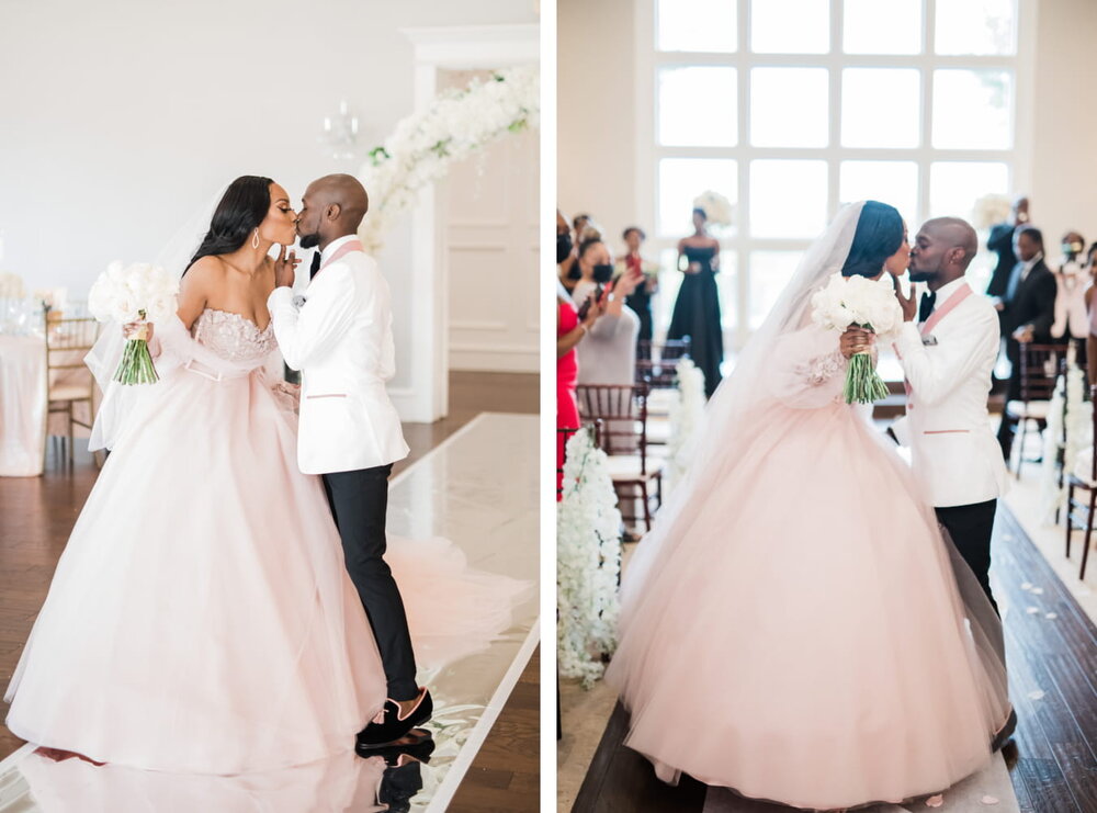 Denton Texas Wedding- The Milestone- Pharris Photography- Ceremony- Raven + Darnell- The Kiss