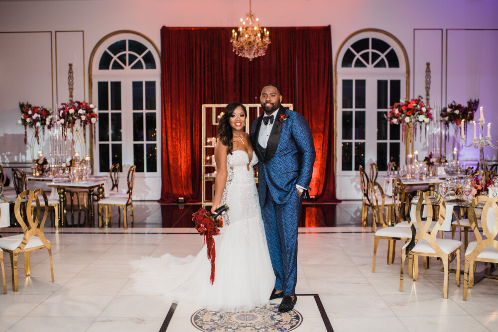 Houston Texas - Chateau Cocomar Wedding - Pharris Photography- Reception- Aliah + Tyrone- The couple