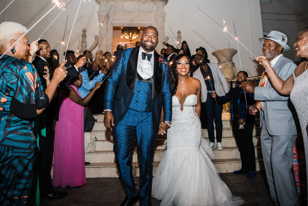 Houston Texas - Chateau Cocomar Wedding - Pharris Photography- Reception- Aliah + Tyrone- The exit