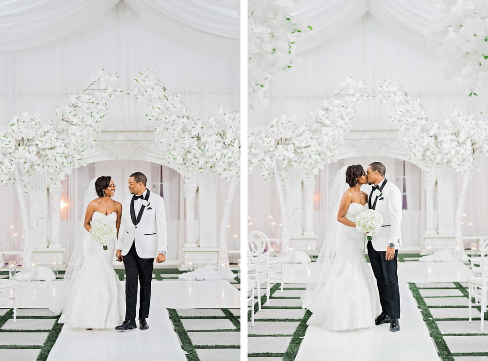 Dallas Texas Wedding- Sans Souci Ballroom - Pharris Photography- Ceremony- Crystal + Tristan