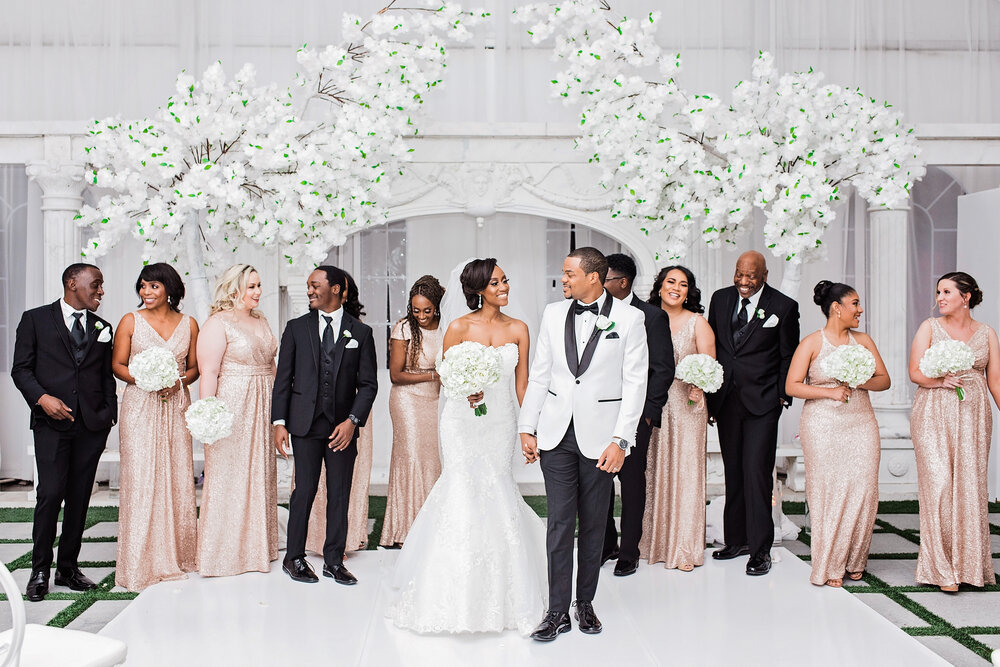 Dallas Texas Wedding- Sans Souci Ballroom - Pharris Photography- Ceremony- Crystal + Tristan - Wedding Party