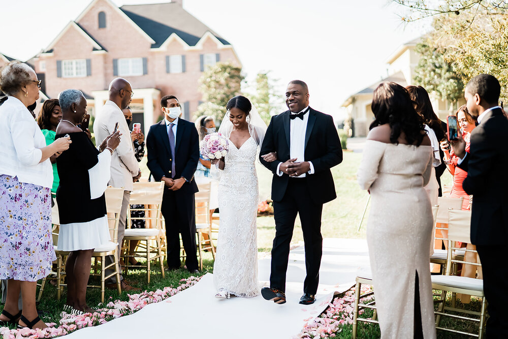 Kingswood TX Wedding- Private Residence- Pharris Photography- Ceremony- Tiffany + Tyrone- Father &amp; Bride