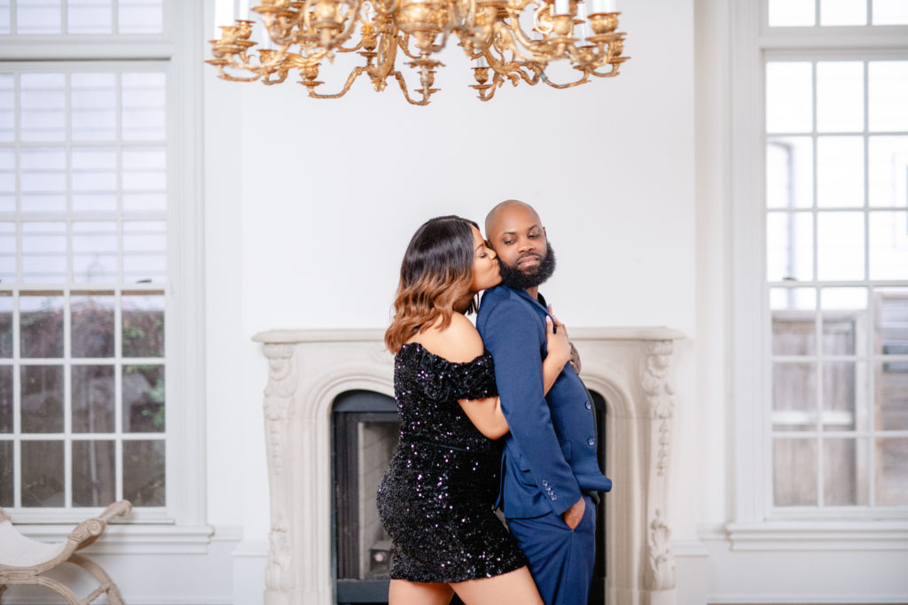 engagement photo session at the Creative Chateau